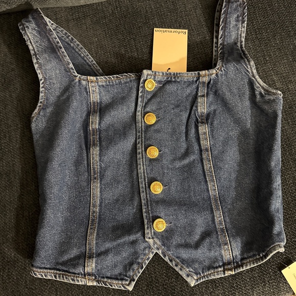 Reformation Tops - Reformation Bo Denim Top Blue - Size 8